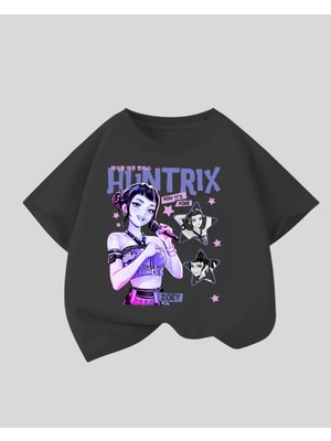 Touz Kpop Demon Hunterix Kids Design Unisex Oversize T-Shirt
