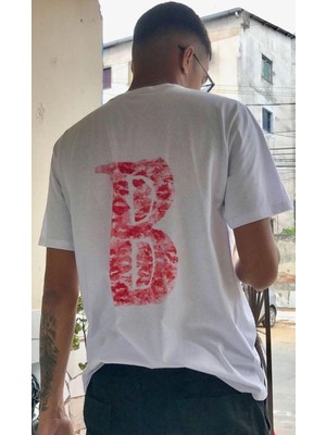 Touz Kiss Design B Harfi Oversize T-Shirt