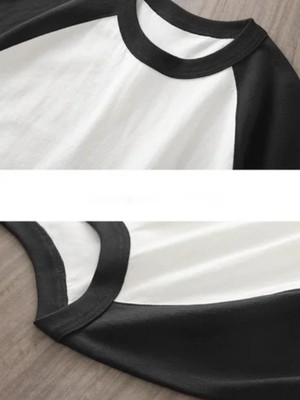 Touz Wake Up Baskılı Reglan Uzun Kollu Baskılı Beyaz T-Shirt