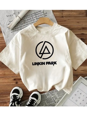 Touz Rock Serisi Linkin Park Logo Siyah Unisex Oversize T-Shirt