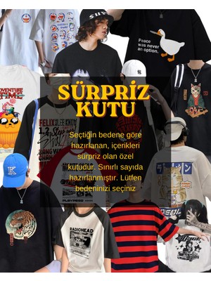 Touz Unisex 4'lü Oversize T-Shirt Paket - Beden Seçiniz Renk/baskı Karışık