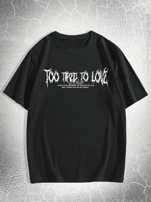 Touz Gothic Skeleton Baskılı Unisex Oversize T-Shirt