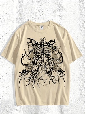 Touz Gothic Baskılı Unisex Oversize T-Shirt