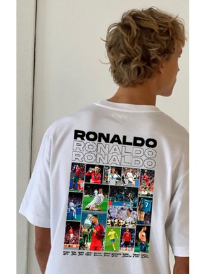 Touz Ronaldo Baskılı Beyaz T-Shirt