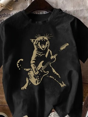 Touz Rock Star Cat Unisex Oversize T-Shirt