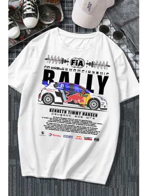 Touz Rally Redbull Baskılı Beyaz T-Shirt