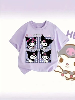 Touz Kuromi Kids Design Unisex Oversize T-Shirt