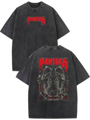 Touz Pantera Metal Music Baskılı Unisex Oversize T-Shirt
