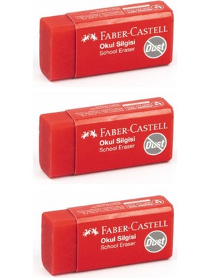 Faber Castell Küçük Kırmızı Okul Silgisi 3 Lü