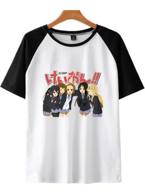 Touz Utauyo Miracle Girls Baskılı Reglan Kol Beyaz Unisex Oversize T-Shirt