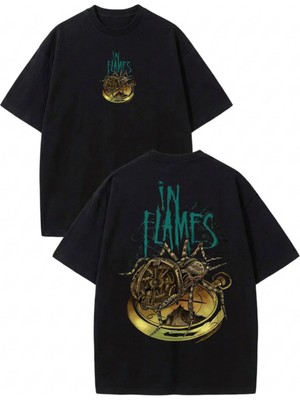 Touz In Flames Baskılı Unisex Oversize T-Shirt