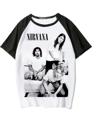 Touz Rock Serisi Nirvana Baskılı Unisex Oversize  T-Shirt