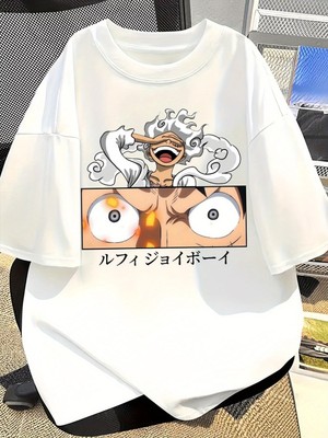 Touz One Piece Series Baskılı Unisex Oversize T-Shirt
