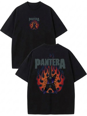 Touz Pantera Metal Music Baskılı Unisex Oversize T-Shirt