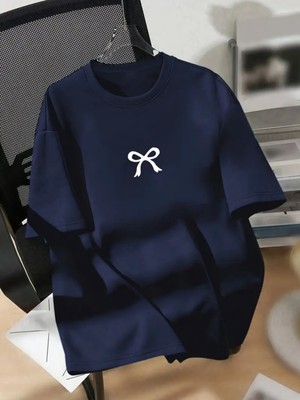 Touz Ribbon Baskılı Unisex Oversize T-Shirt