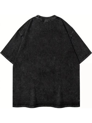 Touz Yıkamalı Deftones Baskılı Unisex Oversize Vintage T-Shirt