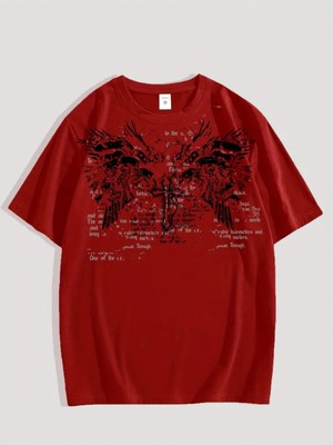 Touz Gothic Baskılı Unisex Oversize T-Shirt