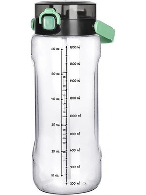 Aesco Şeffaf Matara - 2000 ml - 67,6 Oz - Watermode Matara