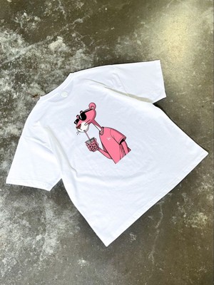 Touz Pink Panter Yıkamalı Oversize Vintage Tshirt