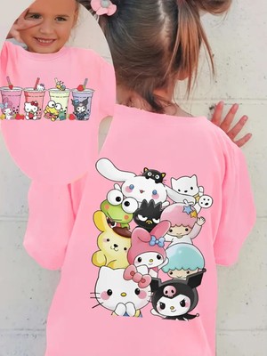 Touz H Kity Friends Kids Design Unisex Oversize T-Shirt