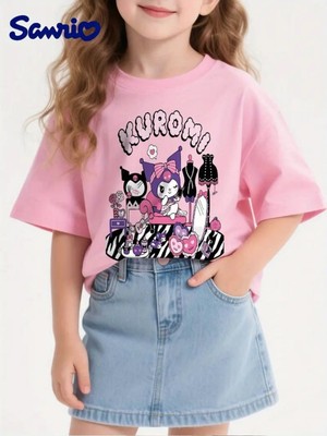 Touz Kuromi Kids Design Unisex Oversize T-Shirt
