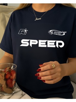 Touz Yıkamalı Speed Oversize Vintage T-Shirt