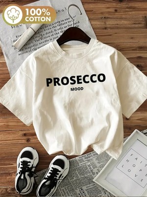 Touz Prosecco Mood Baskılı Oversize T-Shirt