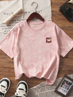 Touz Strawberry Cat Y2K Unisex Yıkamalı Vintage T-Shirt