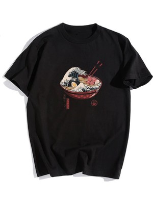 Touz Satu Moda & Eat Train Sleep Siyah Unisex Oversize T-Shirt