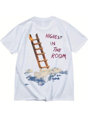 Touz Highest In The Room On Arka Baskılı Unisex Oversize  T-Shirt