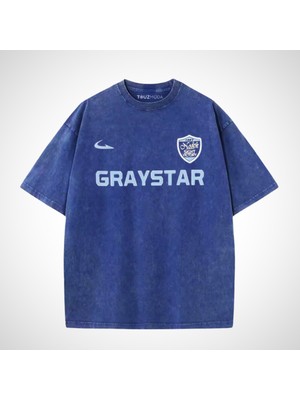 Touz Yıkamalı Graystar Oversize Vintage T-Shirt