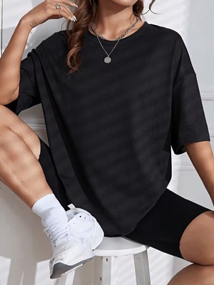 Touz Ethno-Chic Baskılı Unisex Oversize T-Shirt