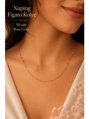 Sacce Scarves & Accessories Ince Figaro Zincir Kolye 50 cm Rose Gold
