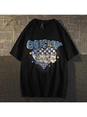 Touz Harajuku Corecury Siyah Unisex Oversize T-Shirt