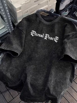 Touz Beauty Of Roses Yıkamalı Vintage Unisex Oversize T-Shirt
