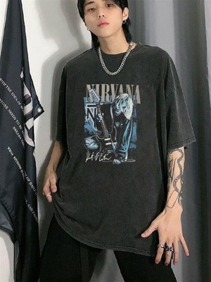 Touz Nirvana Siyah Unisex Oversize T-Shirt
