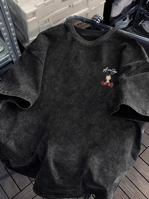 Touz Astroboy Anime Baskılı Yıkamalı Vintage Unisex Oversize T-Shirt