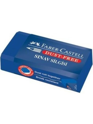 Faber-Castell Mavi Sınav Silgisi Dust-Free 3'lü ( 3 Adet )