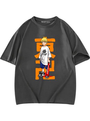 Touz Anime Tokyo Revengers Baskılı Unisex Oversize  T-Shirt