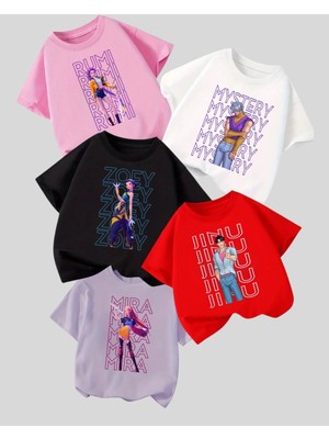 Touz Kpop Demon Hunters Kids Design Unisex Oversize T-Shirt