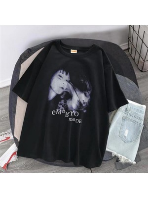 Touz Embryo Made Siyah Unisex Oversize T-Shirt