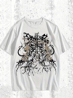 Touz Gothic Baskılı Unisex Oversize T-Shirt