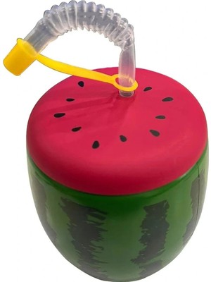 Aesco Karpuz Tasarımlı Pipetli Suluk 900 ml