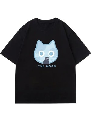 Touz The Cat Moon Oversize Unisex T-Shirt
