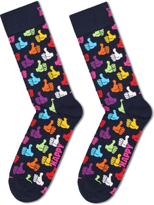Happy Socks Kadın Lacivert Desenli Pamuklu Çorap THU01-6550