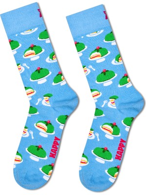 Happy Socks Erkek Mavi Desenli Pamuklu Çorap P007254