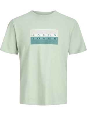 Jack & Jones 12289863 Jcofusion Dots Print Tee Ss Crew Sn Tişört Su Yeşili