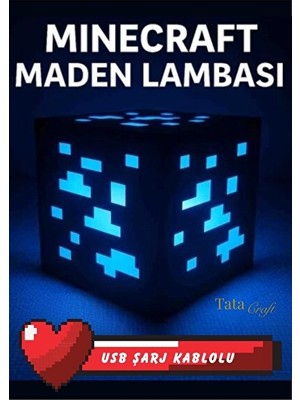 Maison Luré Maden Cevheri Temalı USB Bağlantılı Dekoratif Lambası Masa ve Gece Lambası