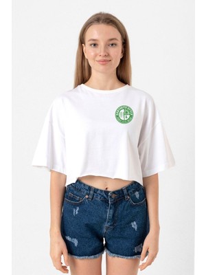 One Piece Anime Santoryu Style Fast Blue Beyaz Kadın Crop Tshirt