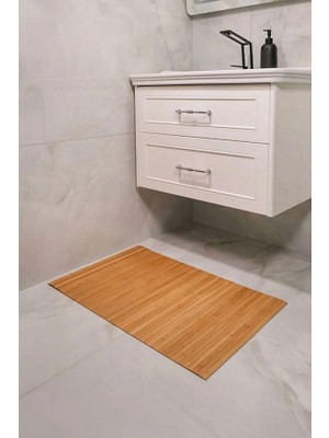 Bambu Banyo Matı Çamaşır Makinası Üstü Örtüsü Koltuk Matı Ahşap Kanepe Koltuk Kenarı Ma